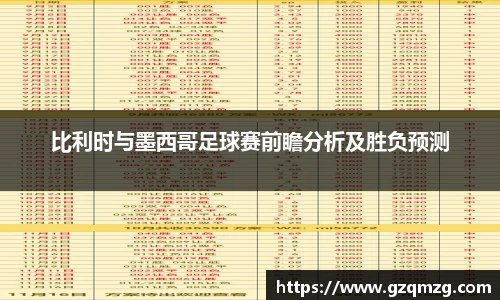 xc体育比利时与墨西哥足球赛前瞻分析及胜负预测